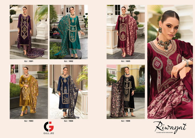 Riwayat By Gull Jee Wedding Wear Embroidery Velvet Salwar Kameez Suppliers In India